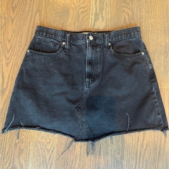 Madewell Denim Mini Skirt Black size 30 - Picture 1 of 8